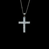 Iced Cross Chain Silver