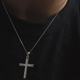 Iced Cross Chain Silver