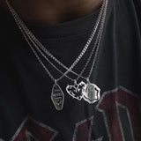 Tribal Heart Chain Silver