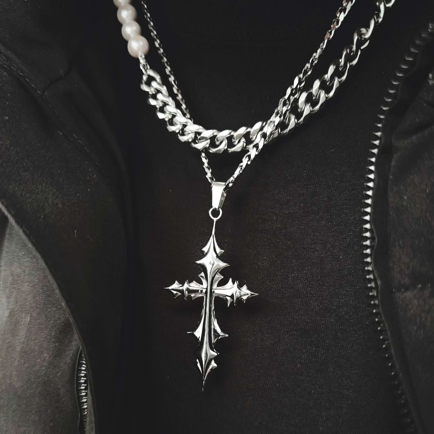 00s CIVARIZE Cross Chain Necklace 多重 三連 3Layer Cross Chain – fainz® Shop