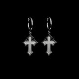 Big Frozen Cross Earring