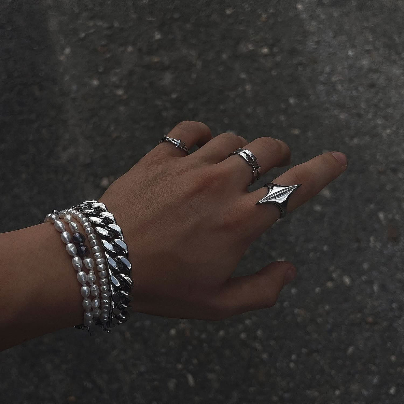 アクセサリー A&G Cross ID Heavy Bracelet FNCY CHN LNK Heavy Cuban Link Bracelet – fainz® Shop