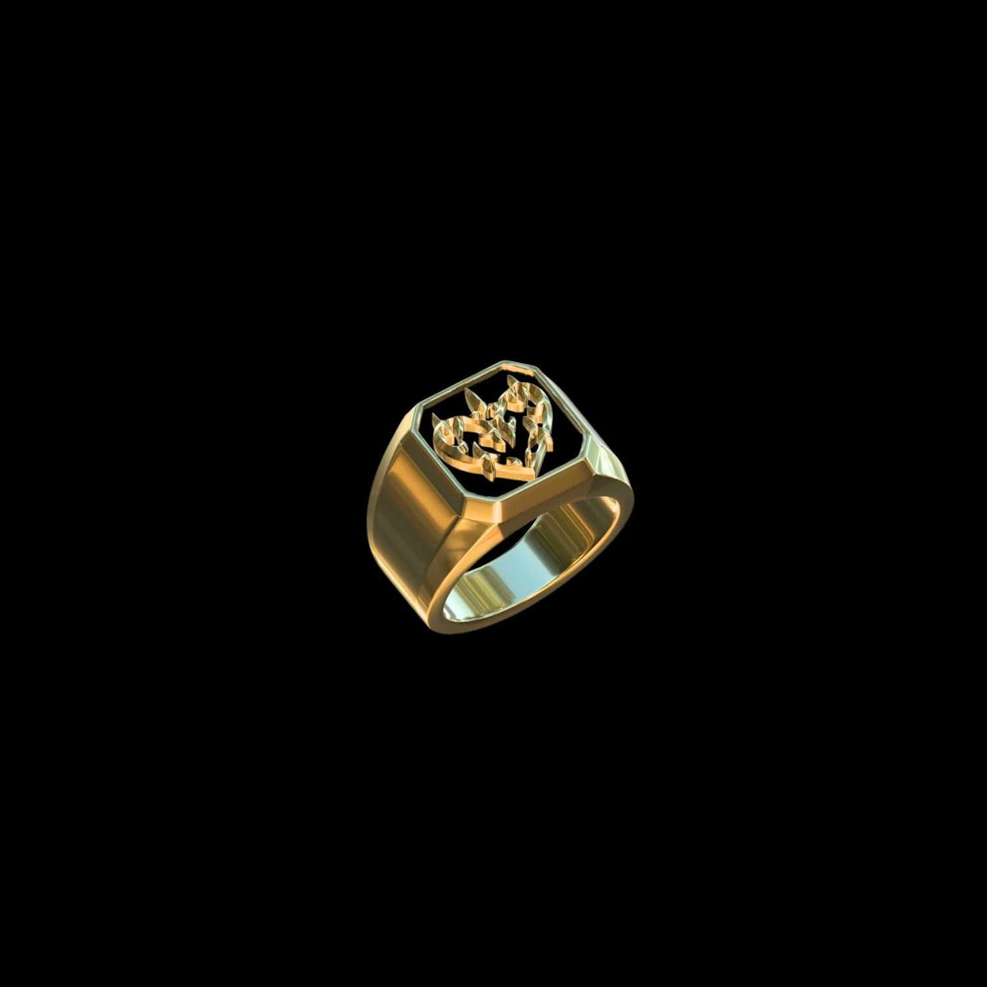 【Llife】SIGNET RING#9 IL Signet Ring Black – fainz® Shop