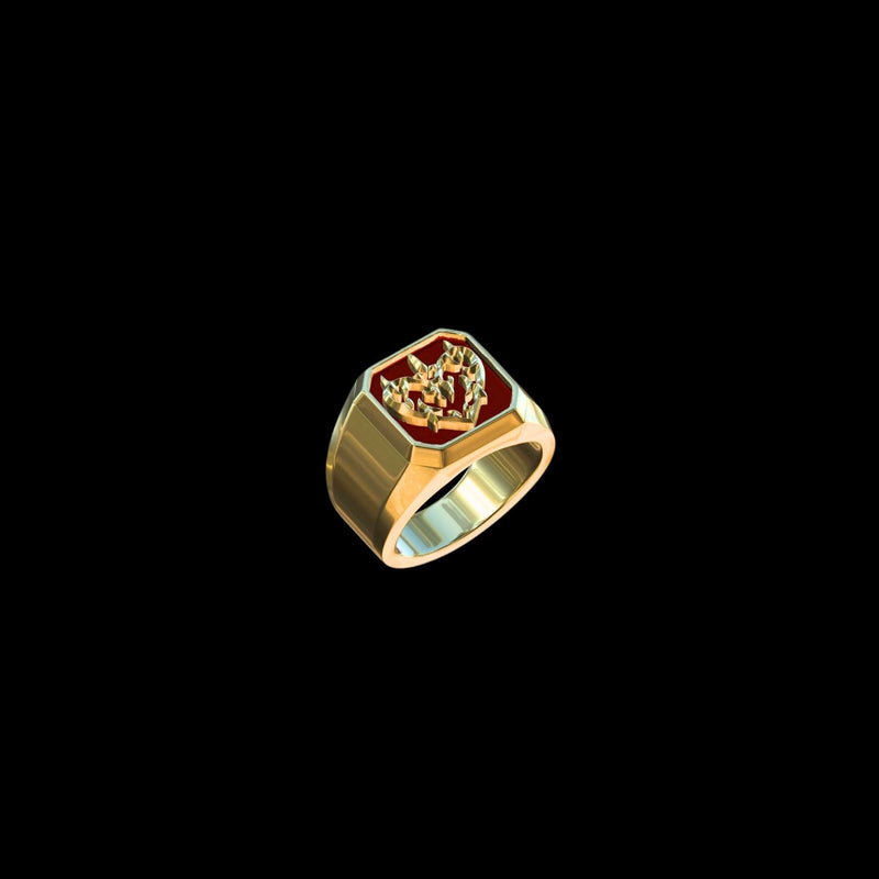 IL Signet Ring Red