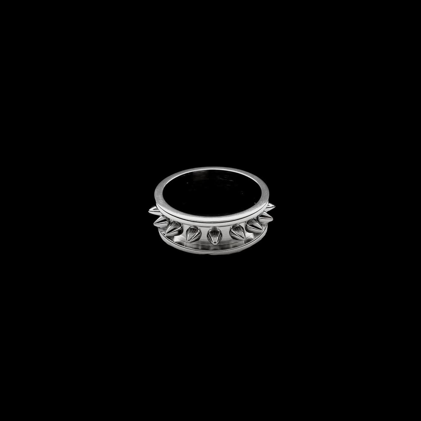 ★SENTIMENTS★ NO.470 [BLACK] RING Star Wars Octagon-Cut Black Onyx & Diamond Ring 1/20 ct tw