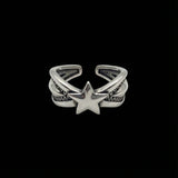Star ring silver