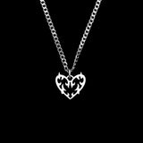 Tribal Heart Chain Silber