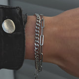 Double layer bracelet
