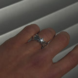 Star ring silver