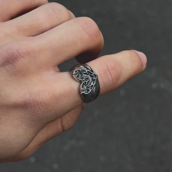 IL Heart Ring Black