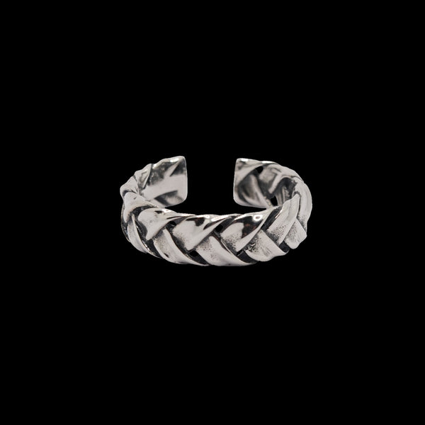 Braid ring silver