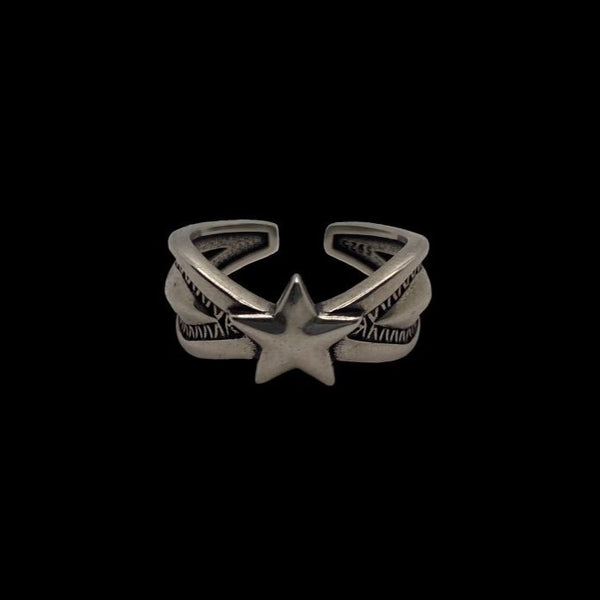 Star ring silver